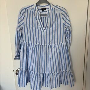 J. Crew Blue and White Striped dress